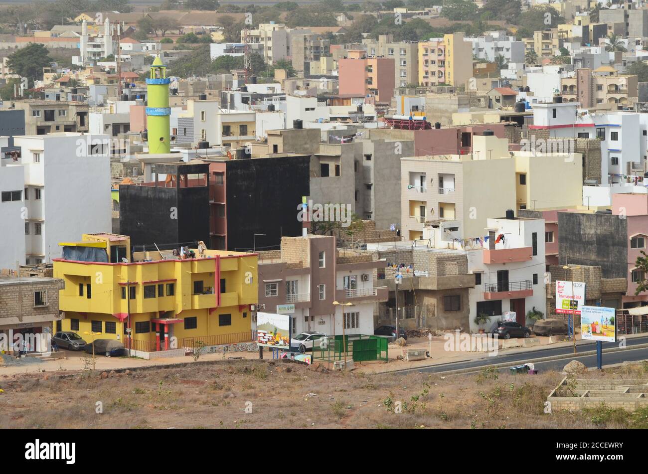 Dakar (Sénégal), un mégalopole africain en expansion continue Banque D'Images