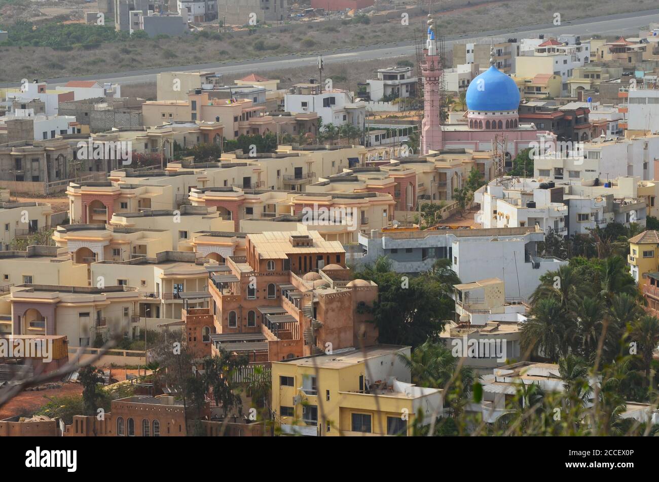 Dakar (Sénégal), un mégalopole africain en expansion continue Banque D'Images