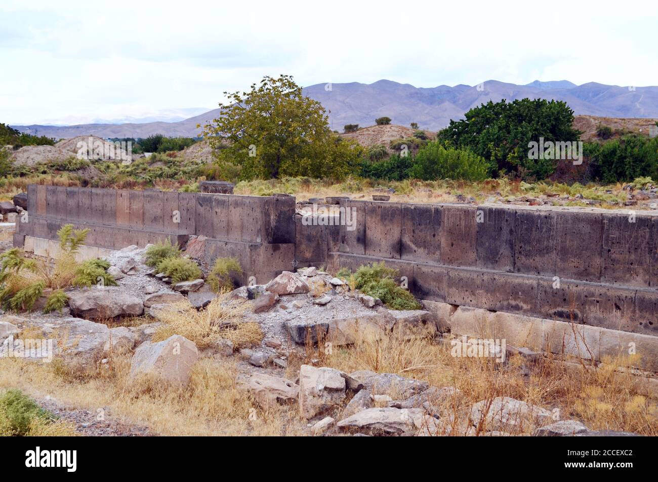 Ruines de Dvin d'Arménie Banque D'Images