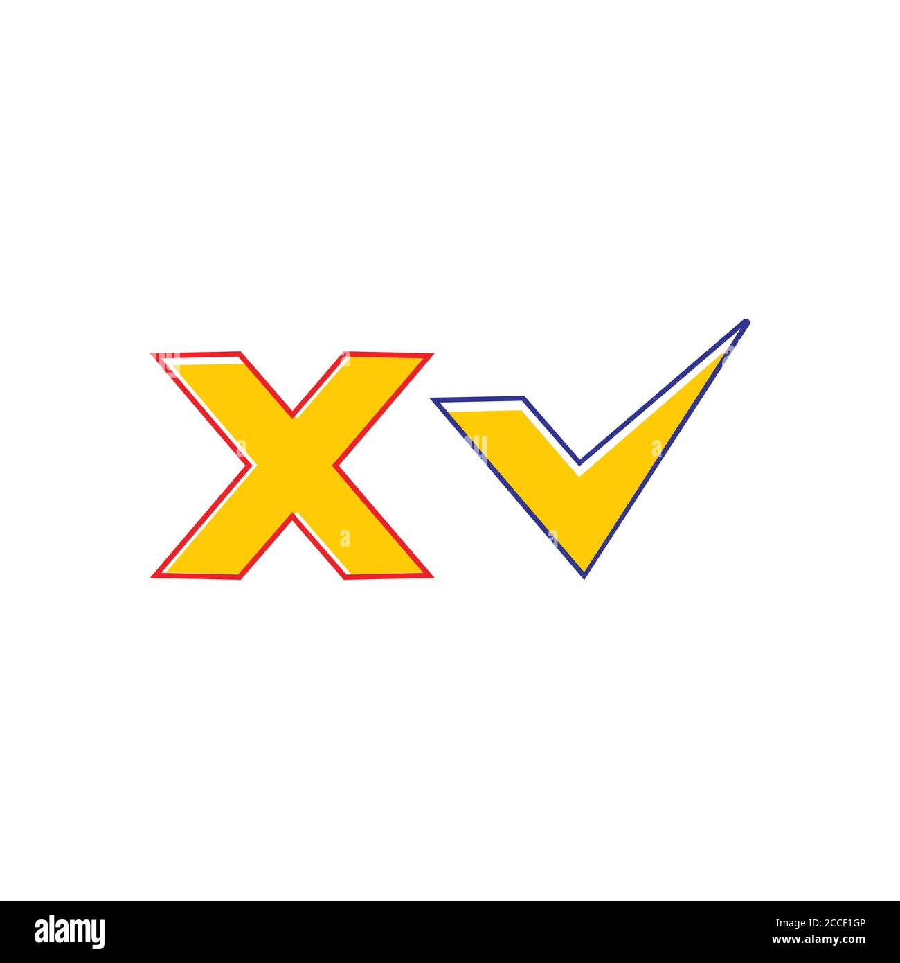 vrai vecteur de faux symbole Illustration de Vecteur