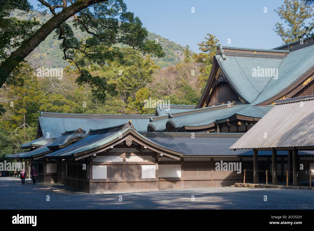 Mie, Japon - Grand Sanctuaire ISE (ISE Jingu Naiku - sanctuaire intérieur) à ISE, Mie, Japon. Le sanctuaire a été une histoire de plus de 1500 ans. Banque D'Images