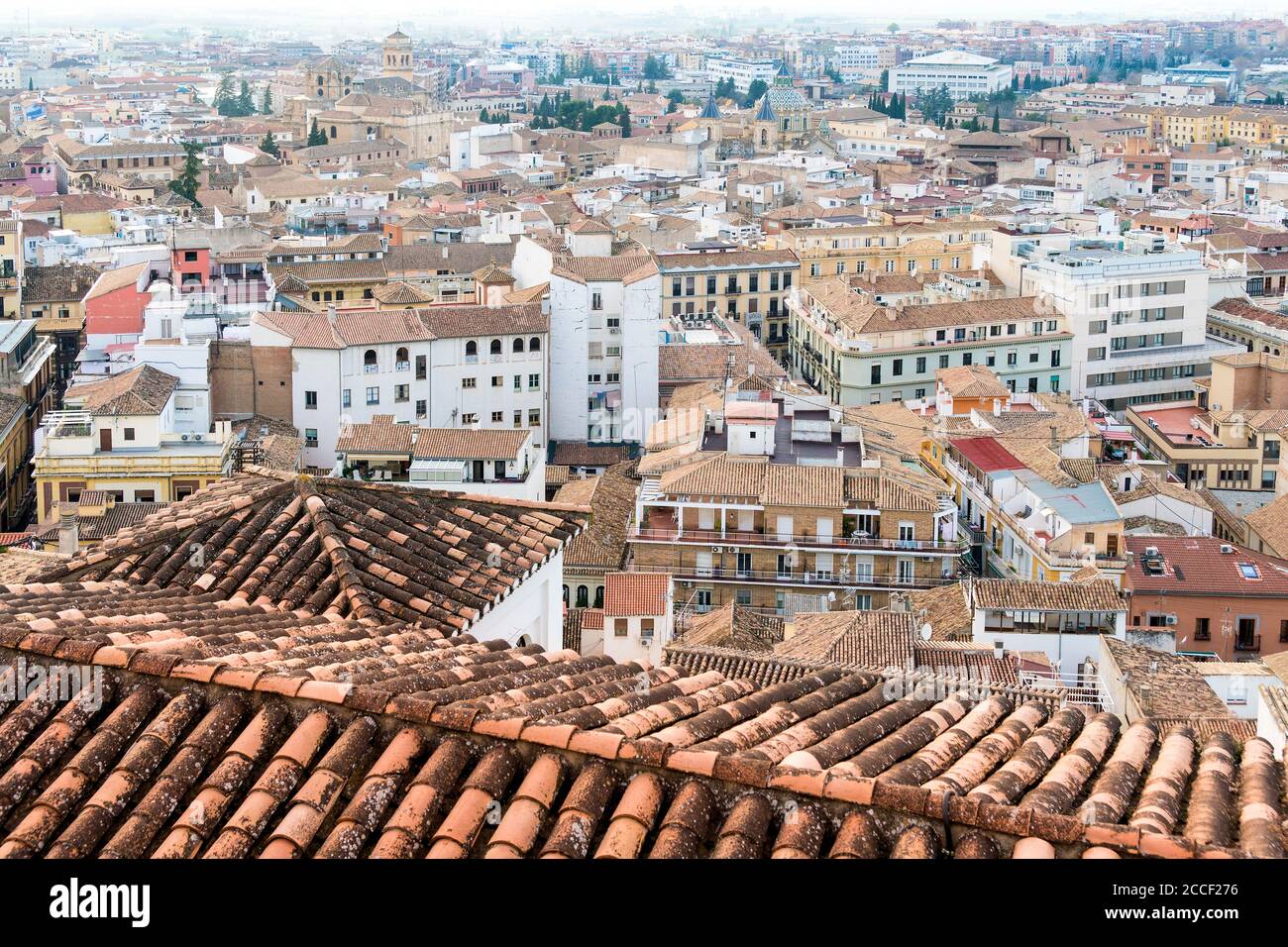 Espagne, Grenade, centre, Realejo, vue d'en haut, toits carrelés Banque D'Images