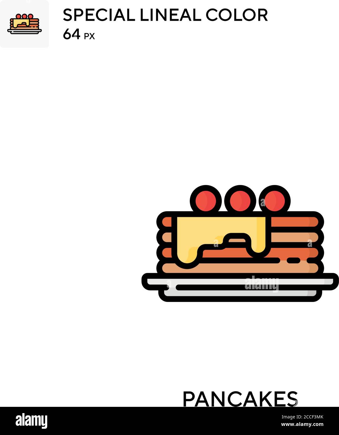 Pancakes icône de couleur spéciale. Modèle de conception de symbole d'illustration pour élément d'interface utilisateur Web mobile. Illustration de Vecteur