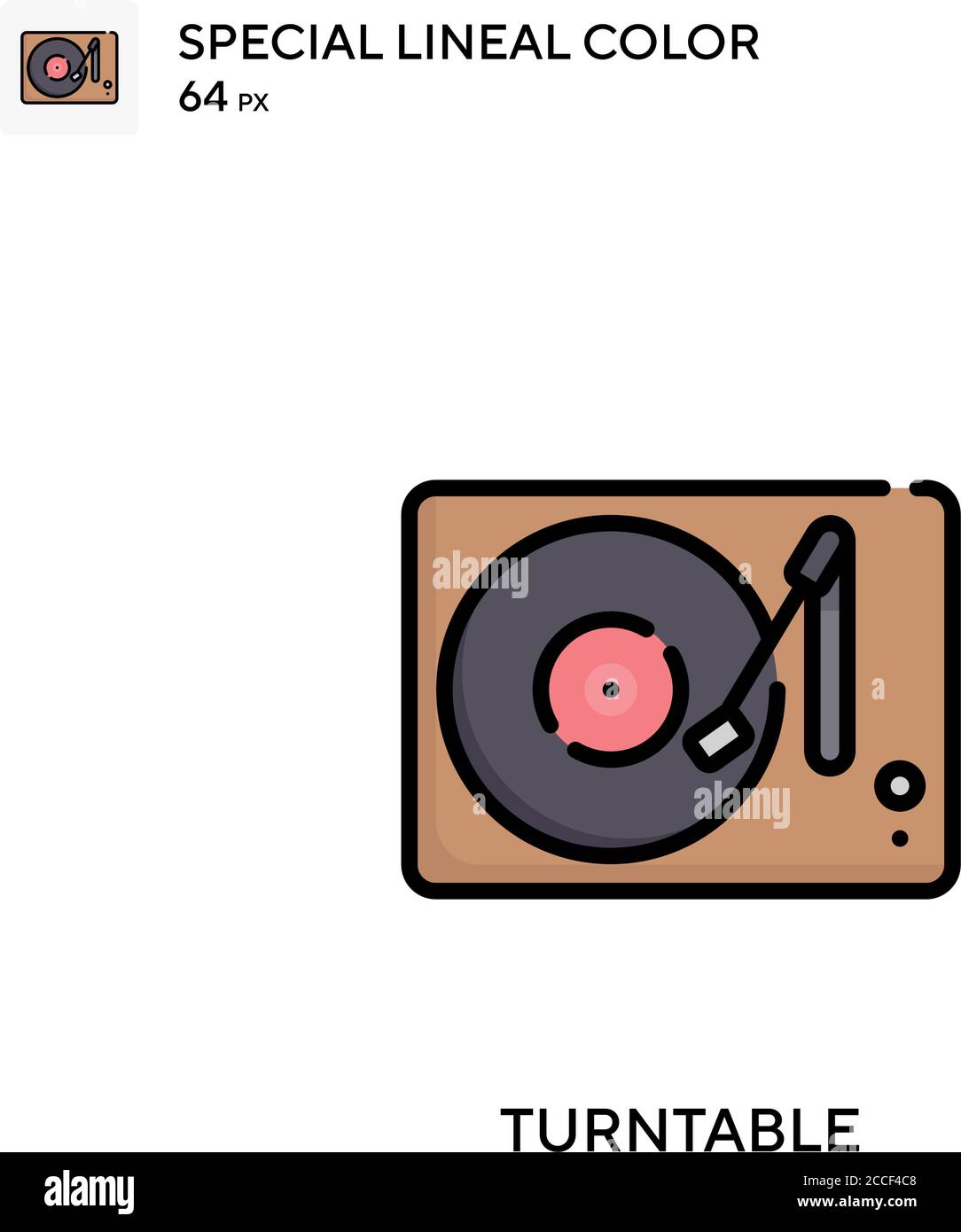 Plateau tournant icône de couleur spéciale de l'étanchéité linéaire. Modèle de conception de symbole d'illustration pour élément d'interface utilisateur Web mobile. Illustration de Vecteur