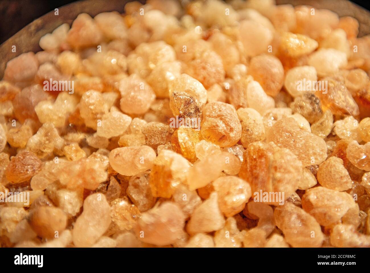 Gomme arabique, épaississant alimentaire, marché aux épices de Dubaï Banque D'Images