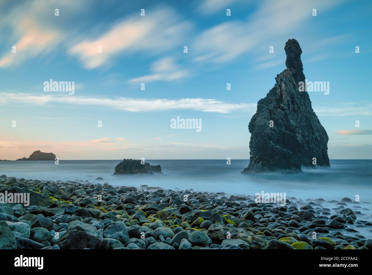 Ribeira da Janela dans la municipalité de Porto Moniz, Madère, Portugal Banque D'Images