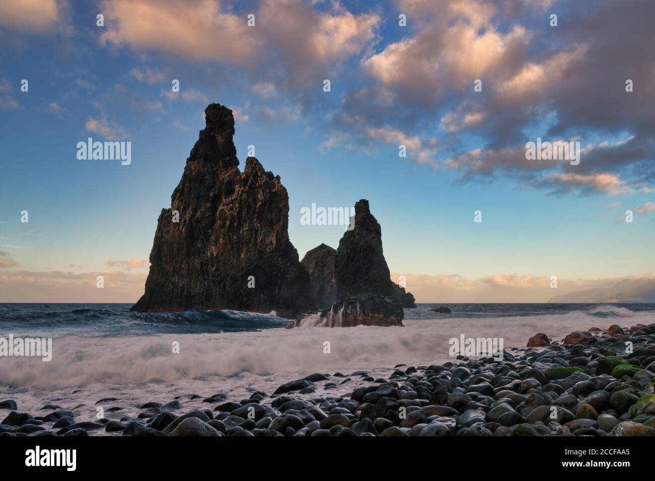 Ribeira da Janela dans la municipalité de Porto Moniz, Madère, Portugal Banque D'Images
