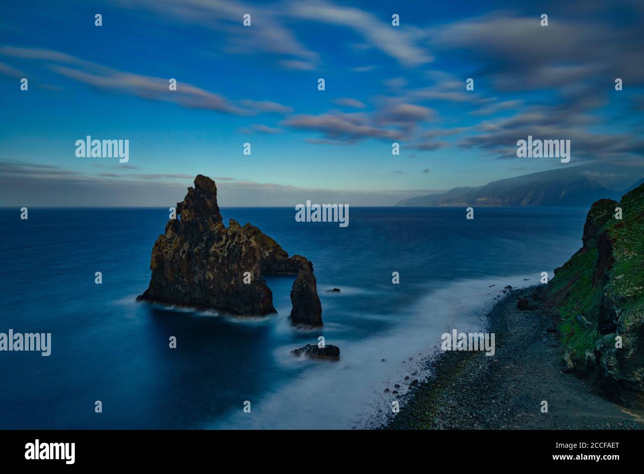 Ribeira da Janela appartient à la municipalité de Porto Moniz, Madère, Portugal Banque D'Images