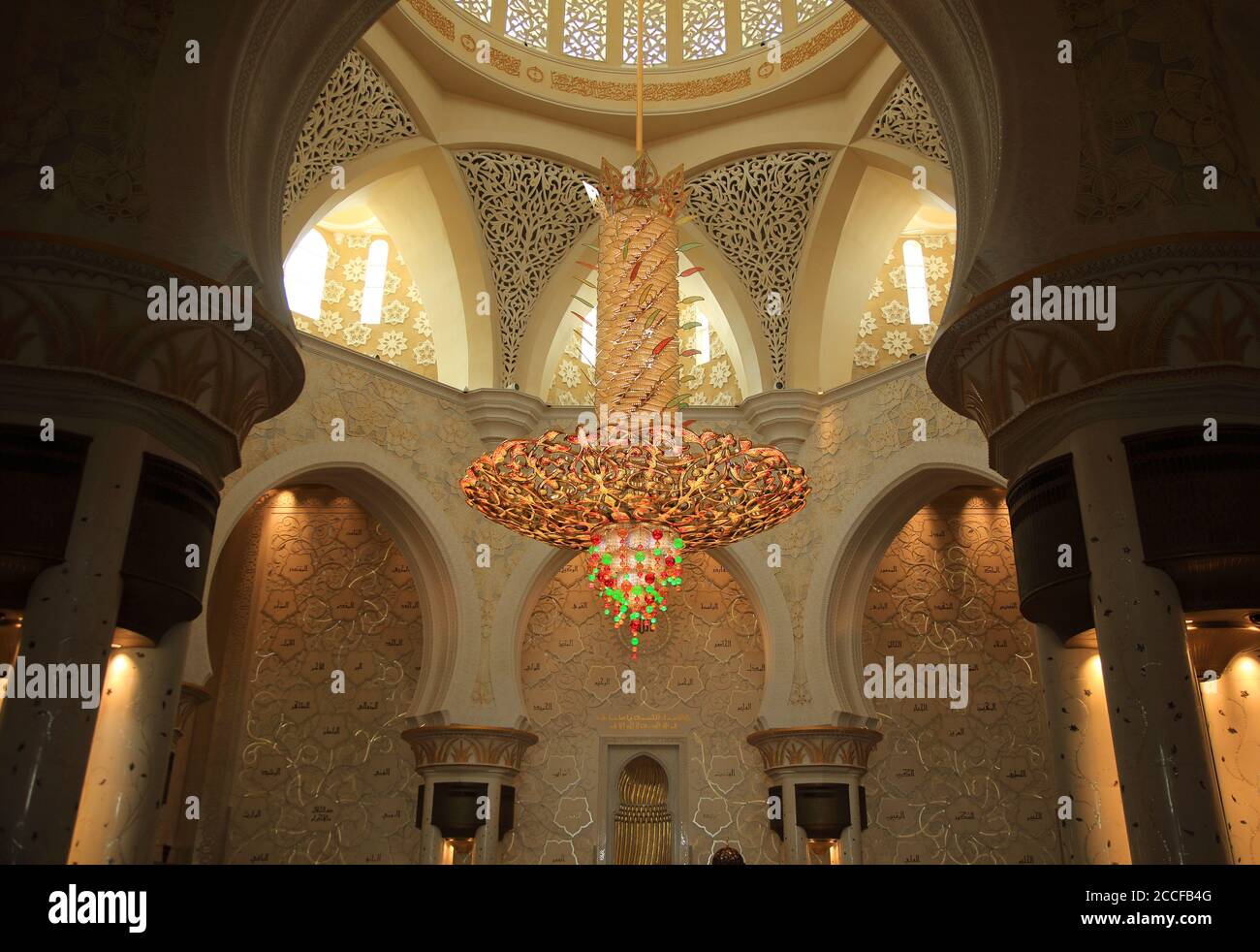 Grande mosquée Sheikh Zayed / Grande Mosquée Sheikh Zayed à Abu Dhabi, Émirats arabes Unis Banque D'Images