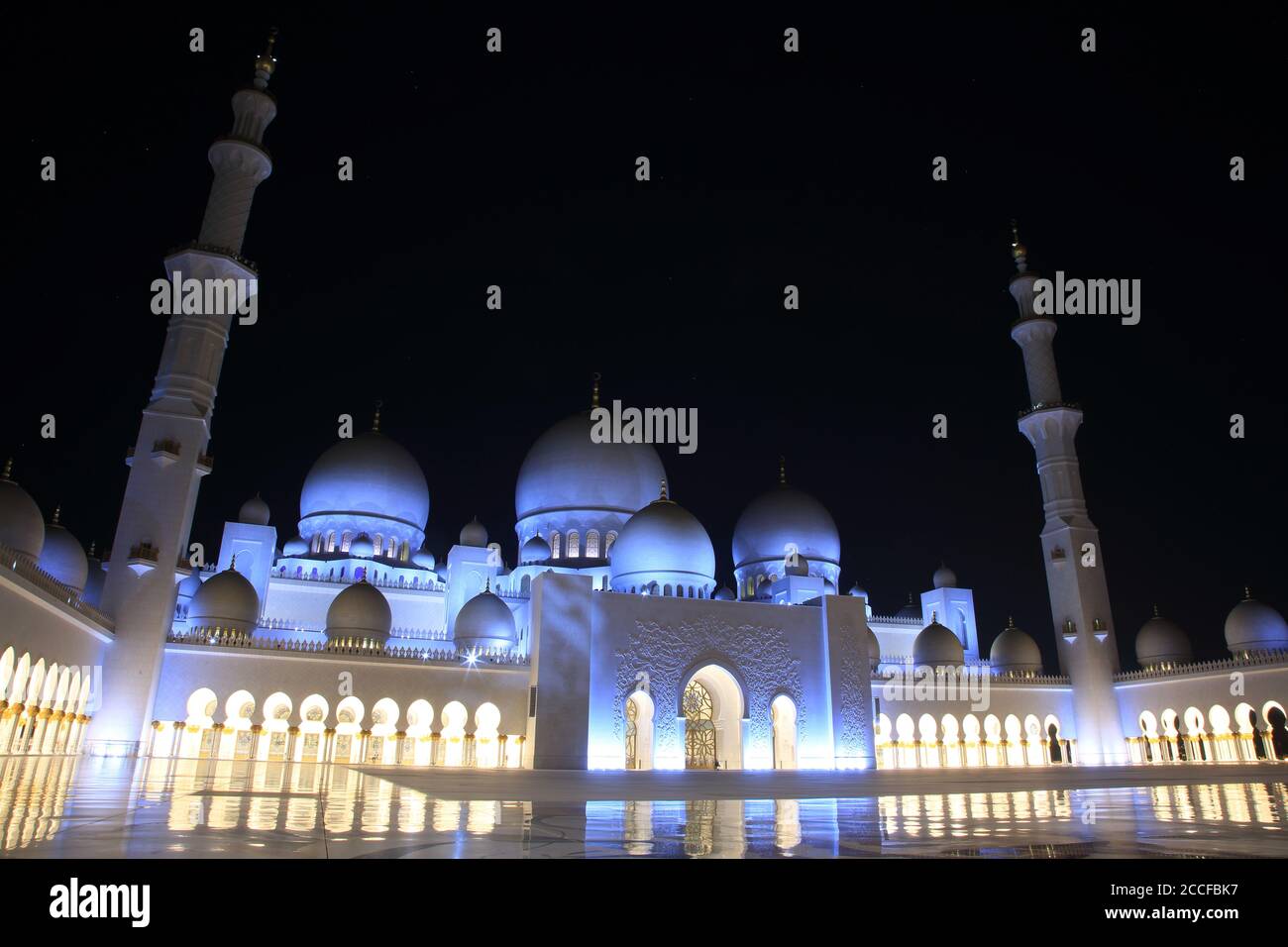 Grande mosquée Sheikh Zayed / Grande Mosquée Sheikh Zayed à Abu Dhabi, Émirats arabes Unis Banque D'Images