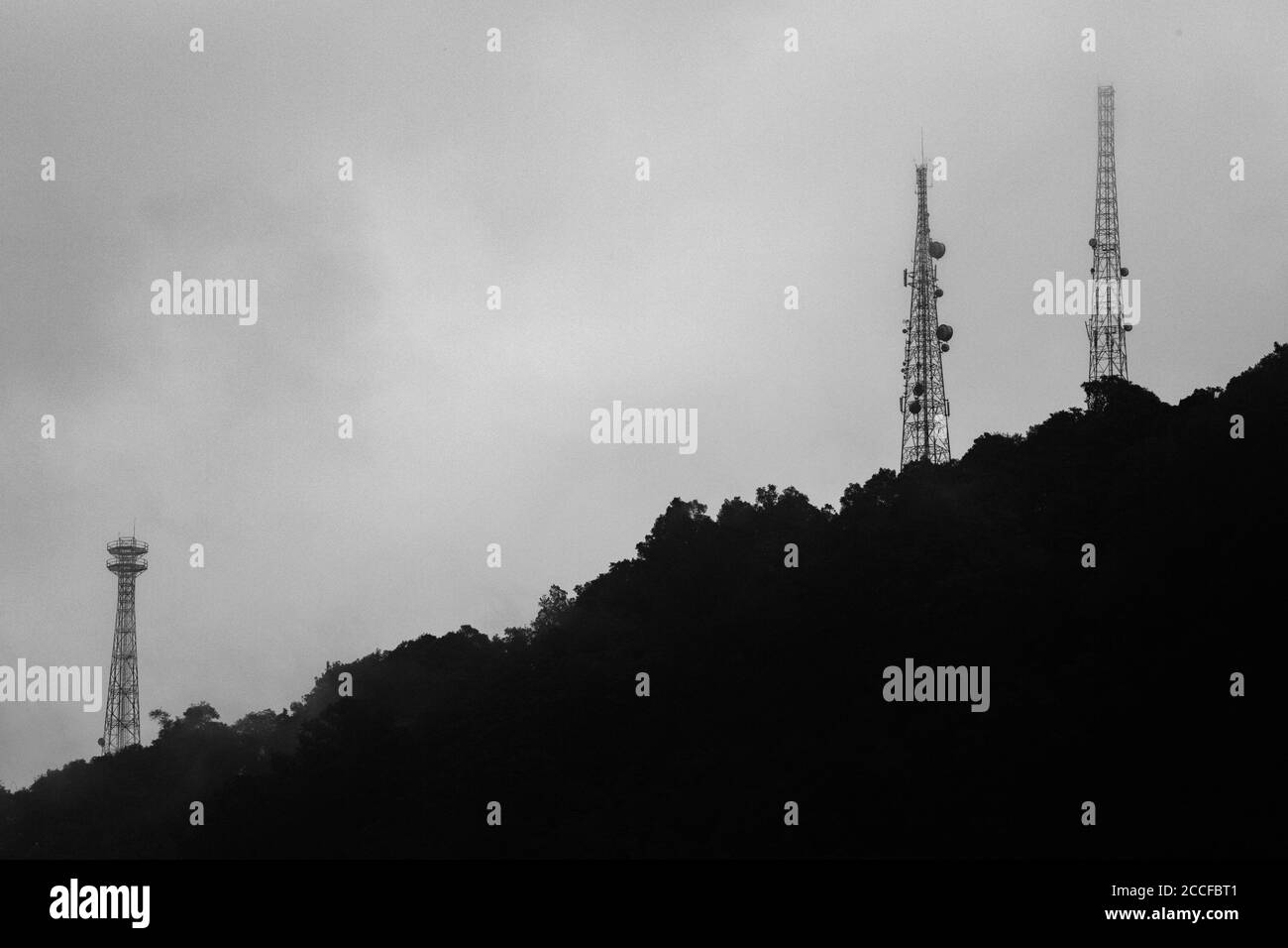 Vue de l'antenne 5g. Bali. Indonésie. Banque D'Images