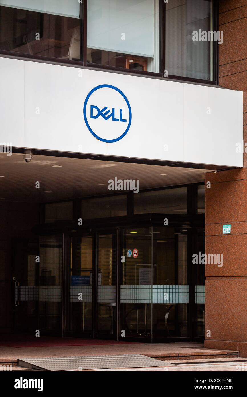 TAIPEI, TAÏWAN - 2 MAI 2020 : logo Dell Computer Corporation sur le panneau d'affichage extérieur. Dell Inc. Est une société multinationale de technologie informatique. Banque D'Images