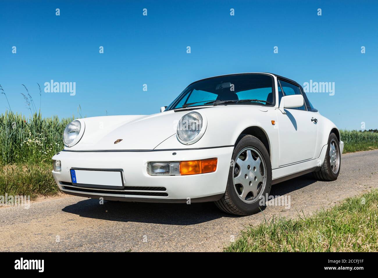 Breuberg, Hessen, Allemagne, Porsche 911 type 964, Carrera 2 Targa, année 1991, 250 ch, 3600 ccm. Banque D'Images