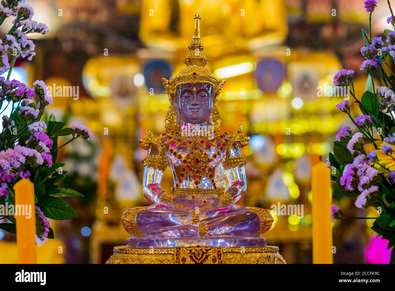 Bouddha d'émeraude, Wat Saket, Bangkok, Thaïlande, Asie Banque D'Images