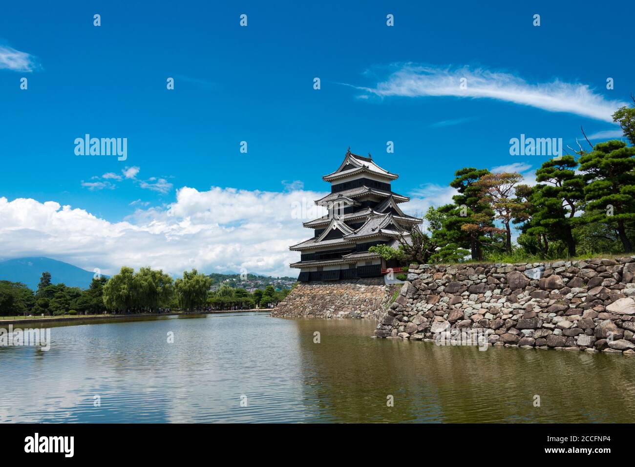 Nagano, Japon - Château de Matsumoto à Matsumoto, Préfecture de Nagano, Japon. C'est trésors nationaux du Japon, un site historique célèbre. Banque D'Images