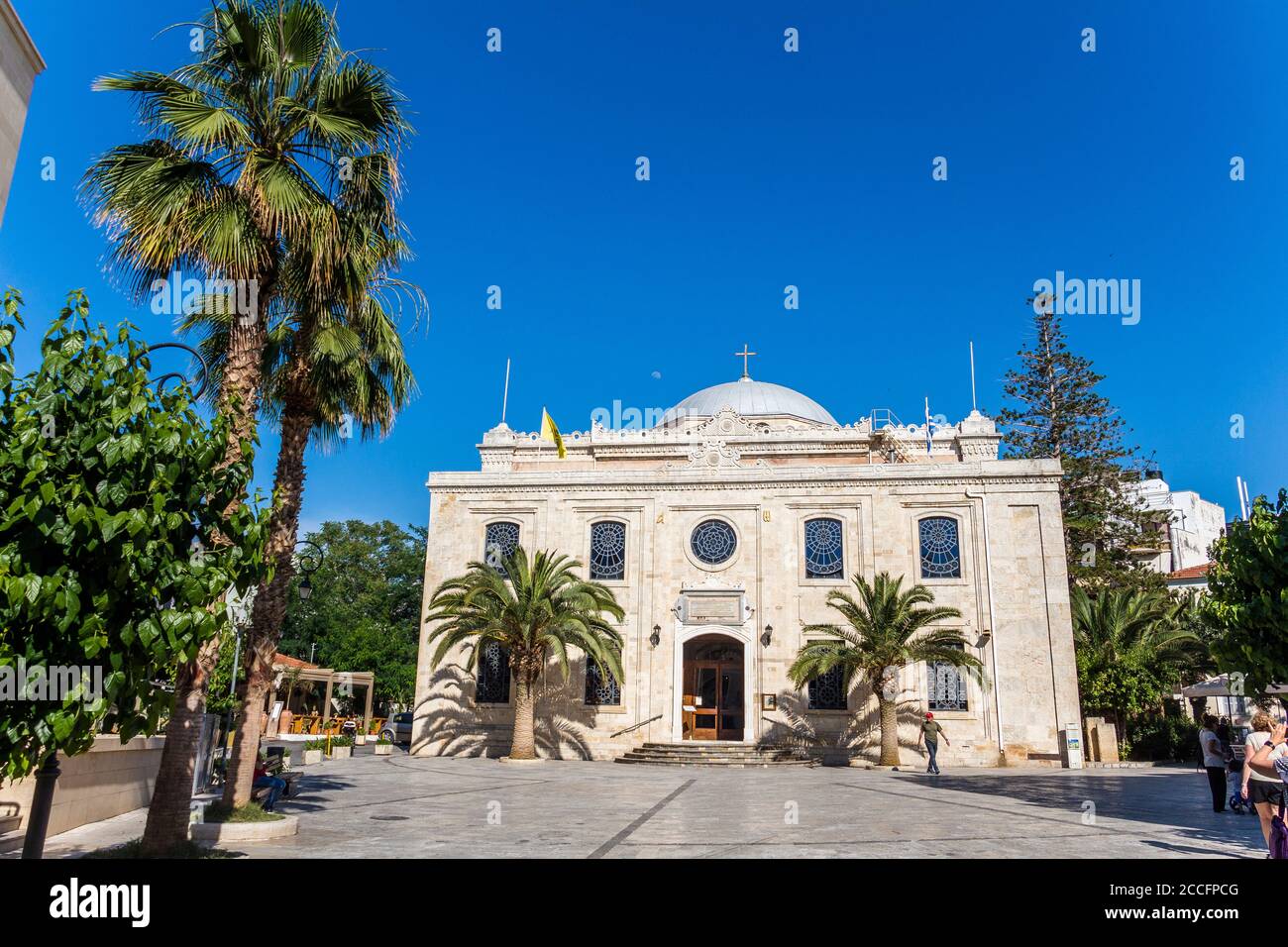 Eglise d'Agios Titos, édifice sacré dans la vieille ville d'Héraklion, au nord de la Crète, Grèce Banque D'Images