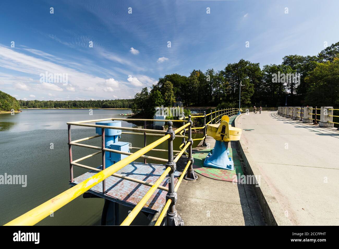 Europe, Pologne, Basse Silésie, Zamora Lesnianska / Marklissa-Talsperre Banque D'Images