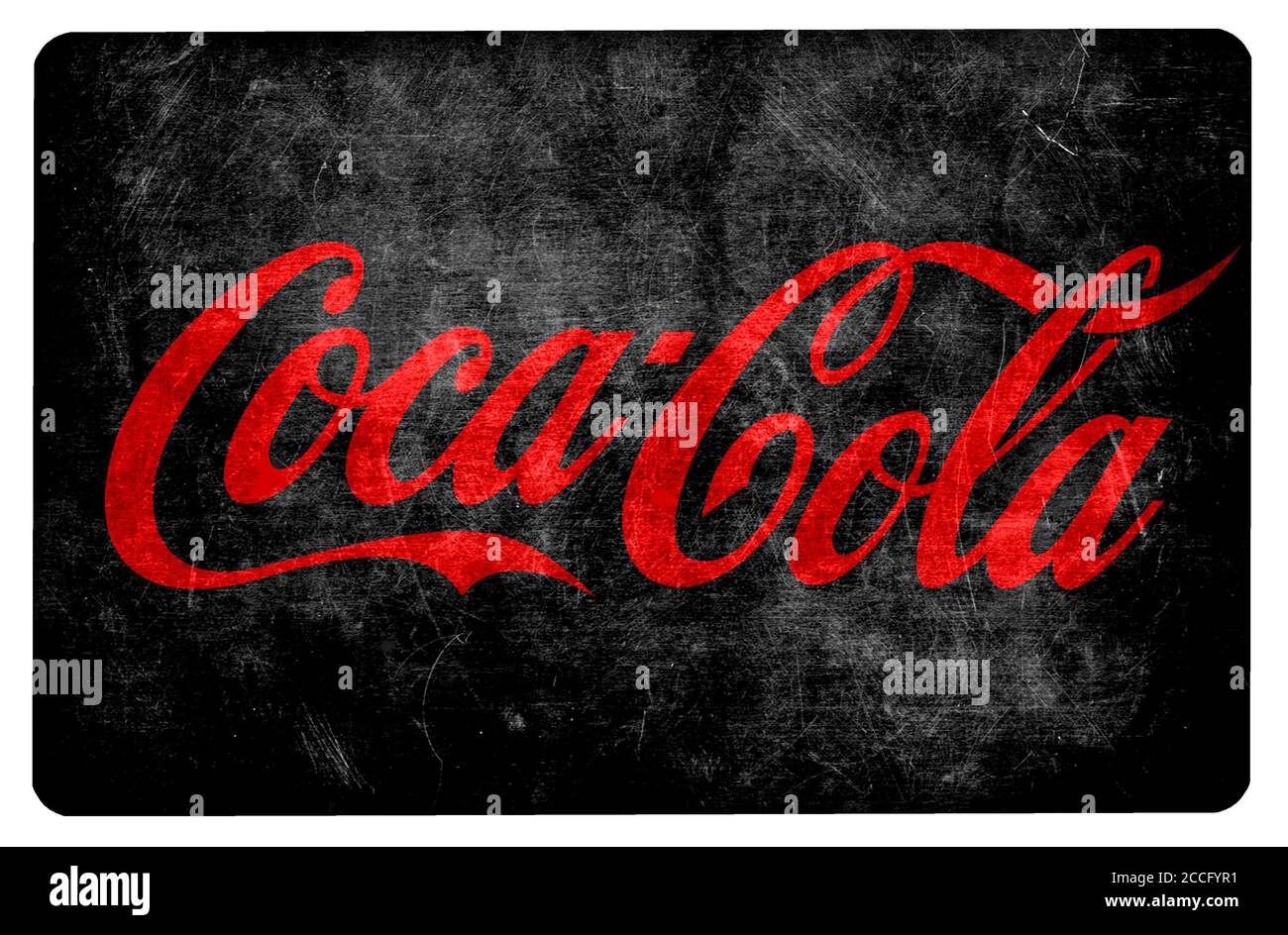 Grunge Coca Cola logo icône application Banque D'Images