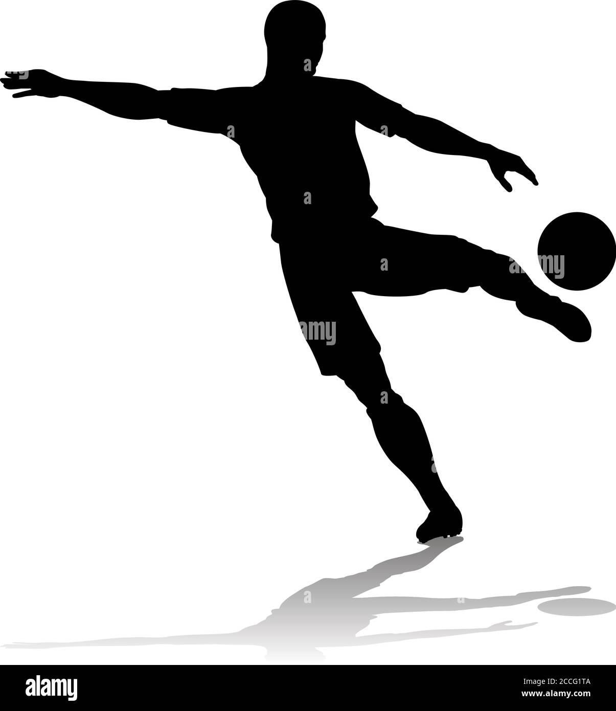 Football Soccer Player Silhouette Illustration de Vecteur