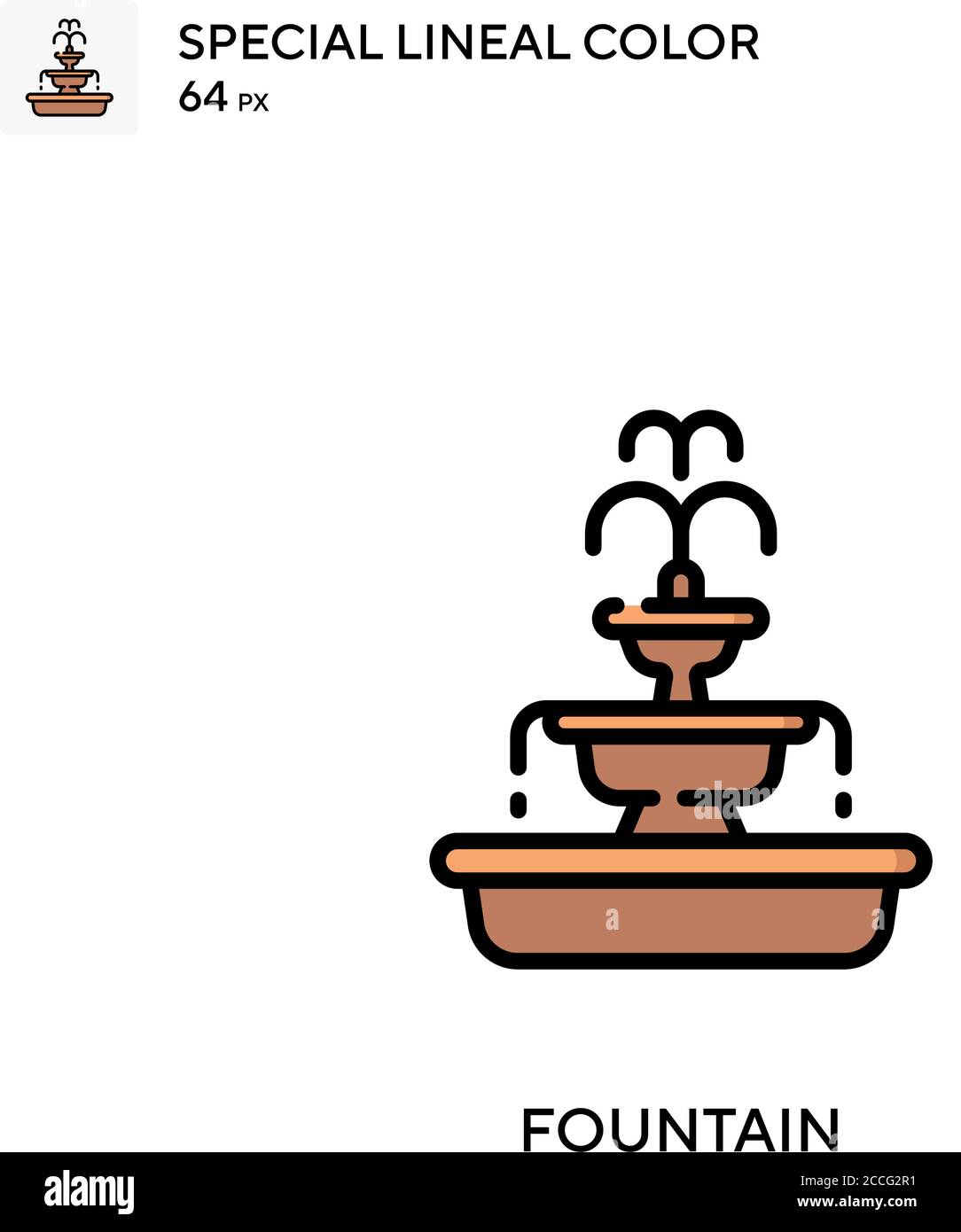 Fontaine icône de couleur spéciale de lineal. Modèle de conception de symbole d'illustration pour élément d'interface utilisateur Web mobile. Illustration de Vecteur