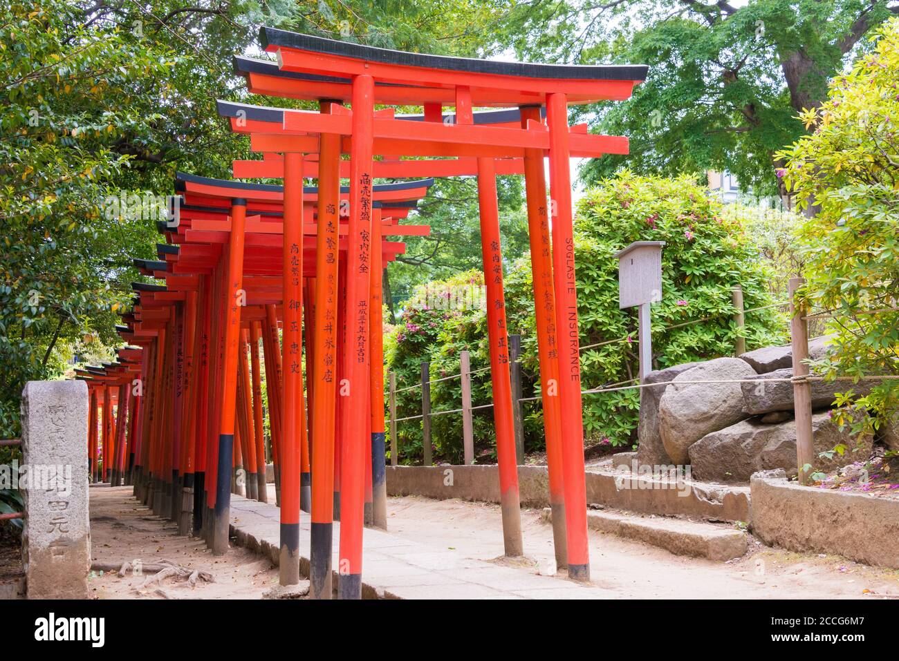 Tokyo, Japon - Sanctuaire Nezu à Tokyo, Japon. C'est l'un des dix Shrines de Tokyo. Banque D'Images