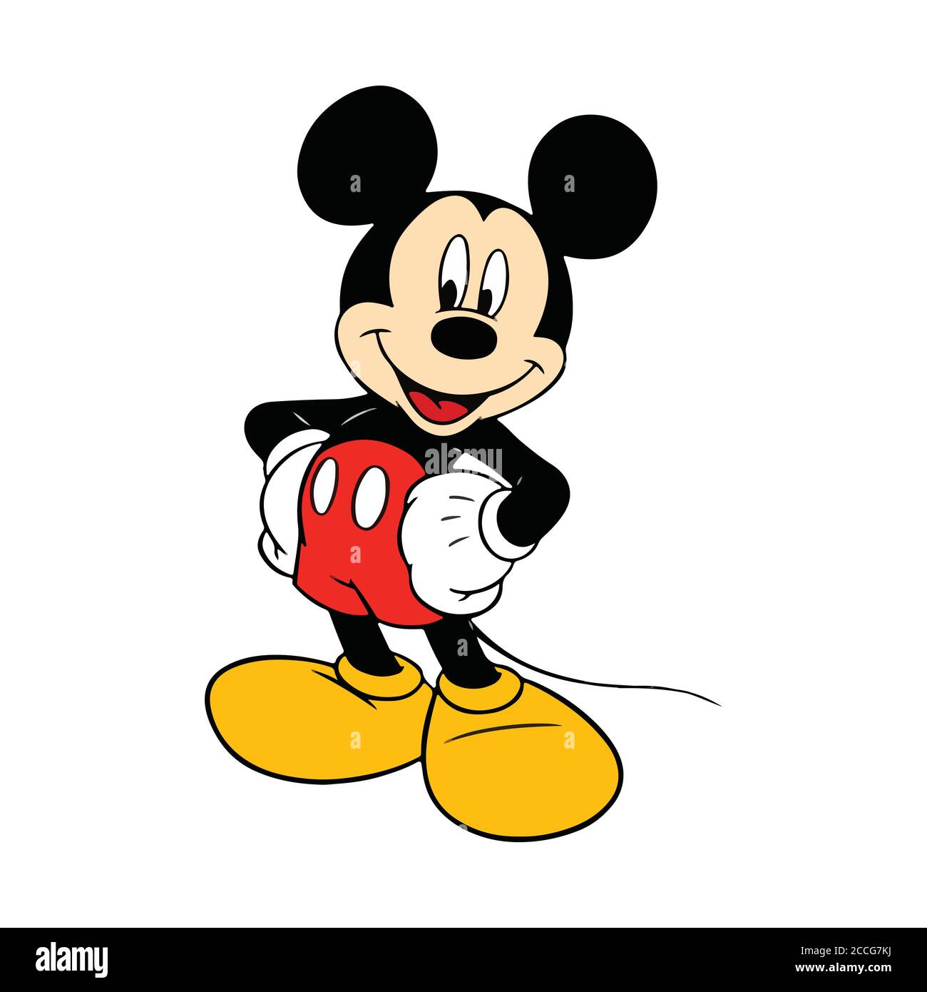 Illustration vectorielle de Mickey Mouse sur fond blanc. Illustration de Vecteur