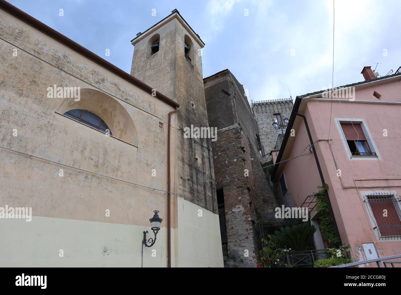 Chianche - Campanile de San Felice Banque D'Images