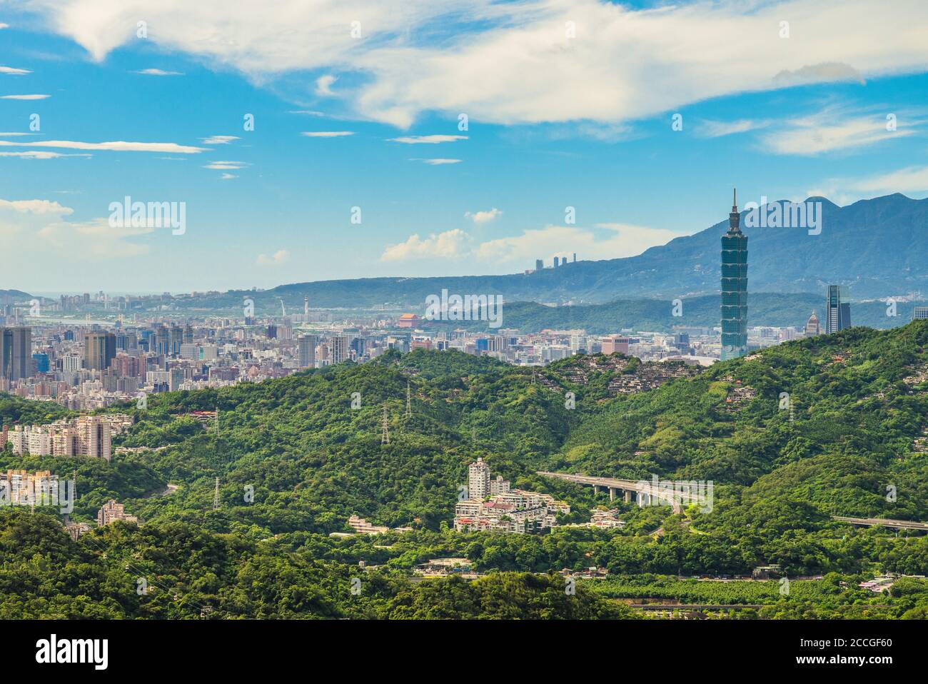 Vue panoramique de Taipei City à taiwan Banque D'Images