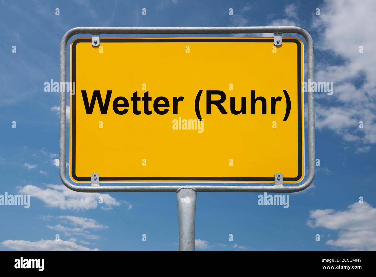 Ortstafel Wetter (Ruhr), Nordrhein-Westfalen, Deutschland | lieu de signature Wetter (Ruhr), Rhénanie-du-Nord-Westphalie, Allemagne, Europe Banque D'Images