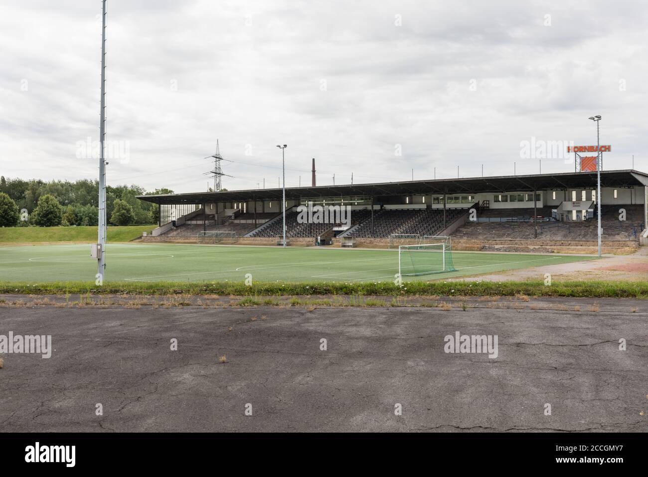 Glückauf-Kampfbahn (Kampfbahn Gluckauf) de l'ancien stade de football du FC Schalke 04, Schalker Meile, Gelsenkirchen, Rhénanie-du-Nord-Westphalie, Allemagne Banque D'Images