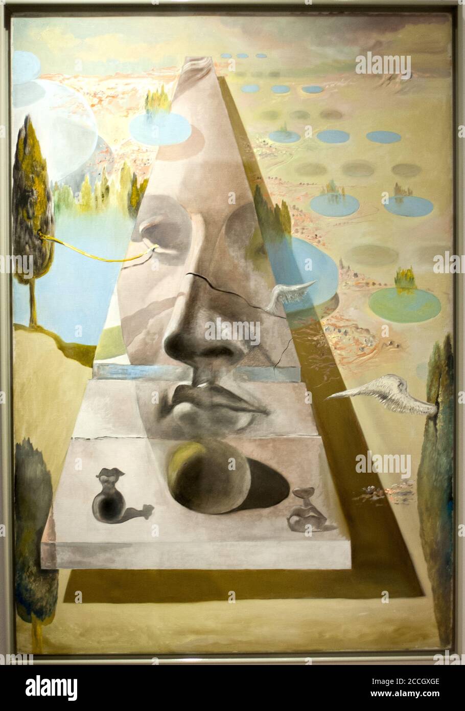 Salvador Dali – Apparition De L'Aphrodite De Cnide Dans Un Paysage – Tableau Encadré