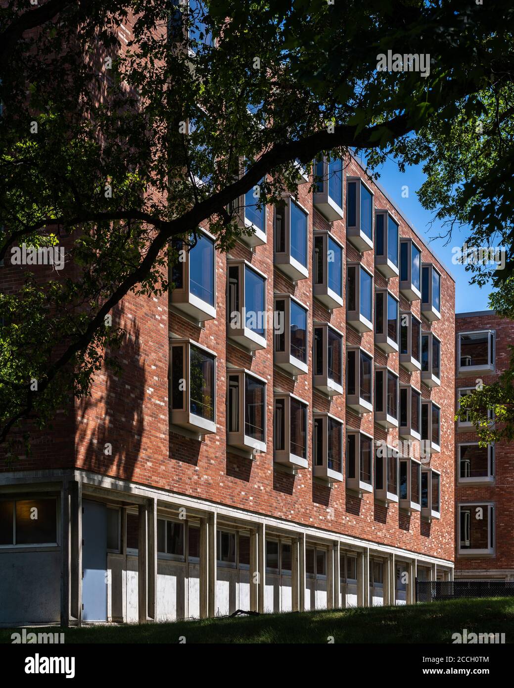 Bâtiment sur le campus de l'Université Drake Banque D'Images