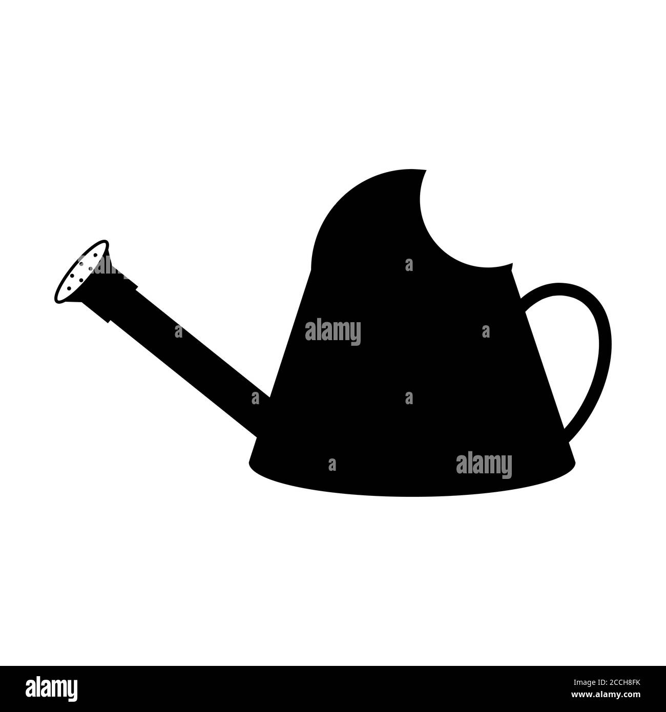 Icône de remplissage noir du arrosoir. Modèle,vecteur, piquet plat Illustration de Vecteur
