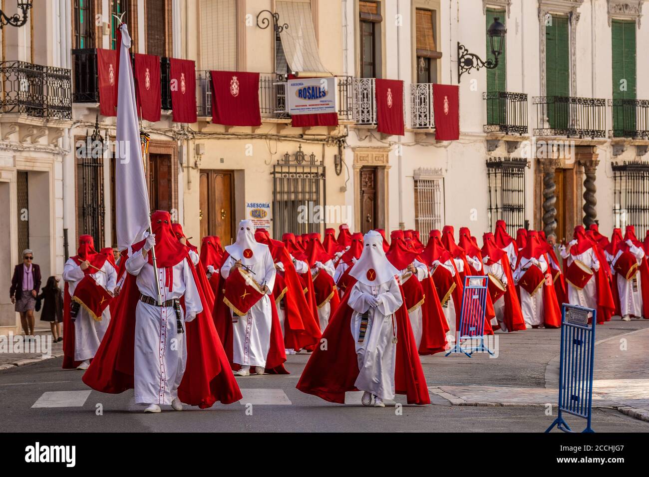 Procession en Espagne pendant la semaine Sainte de Pâques (Samana Santa) Banque D'Images