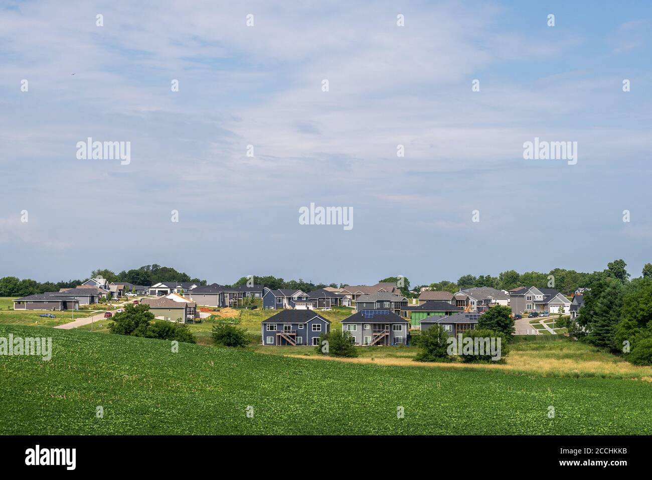 Développement de banlieue à l'extérieur d'Iowa City Banque D'Images
