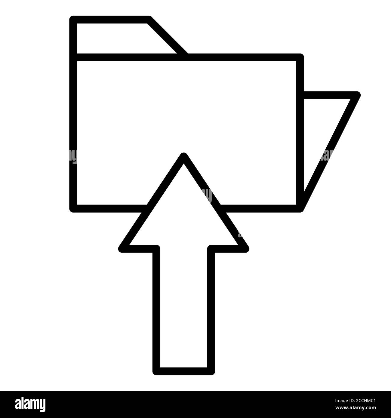 Icône de ligne de téléchargement de fichier Banque D'Images