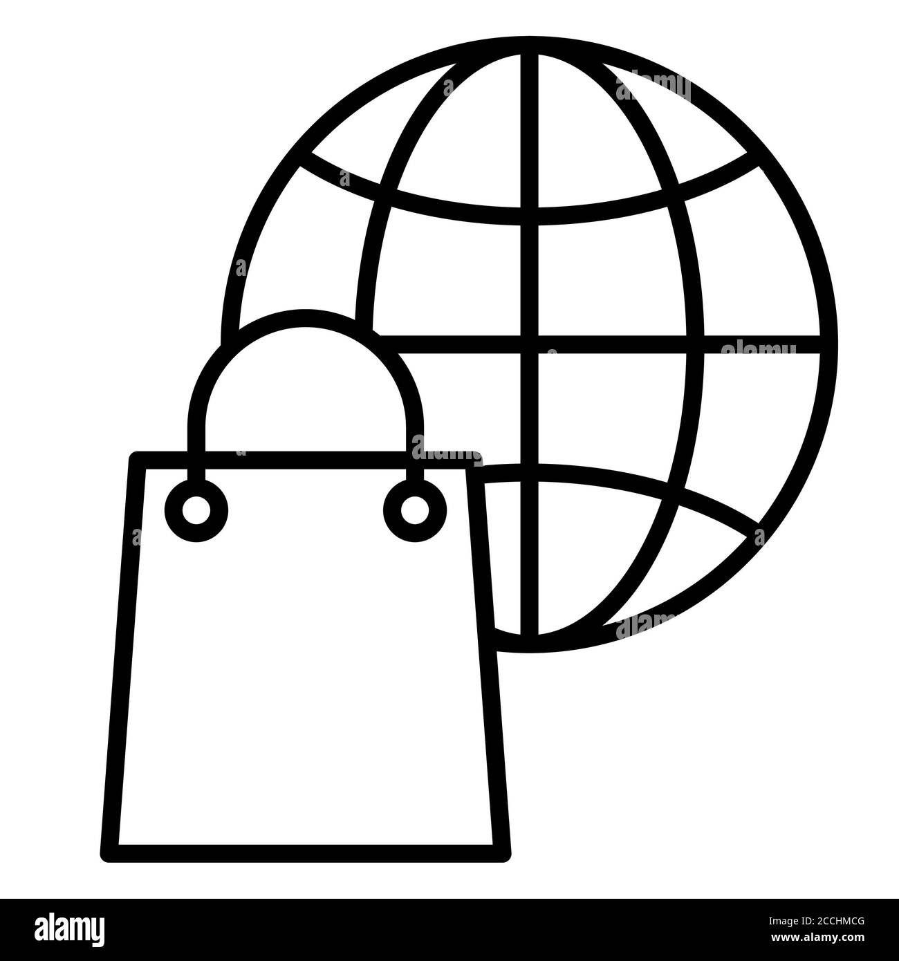 Icône Web Market Line Banque D'Images