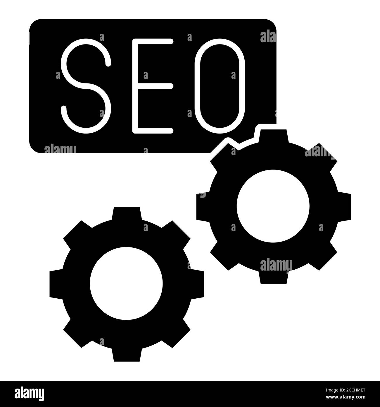 Moteur SEO icône Glyph Banque D'Images