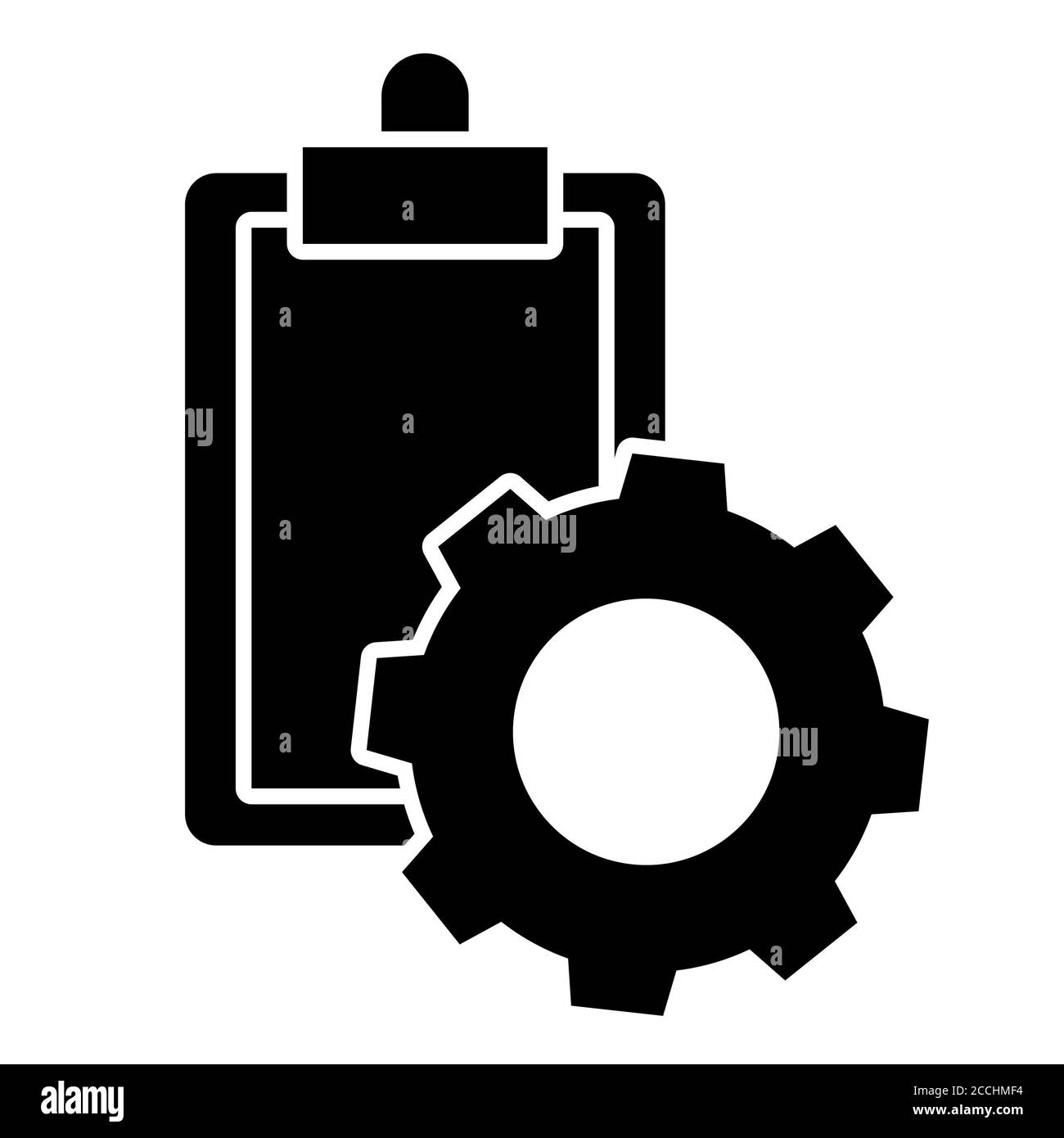 SEO Agenda icône Glyph Banque D'Images