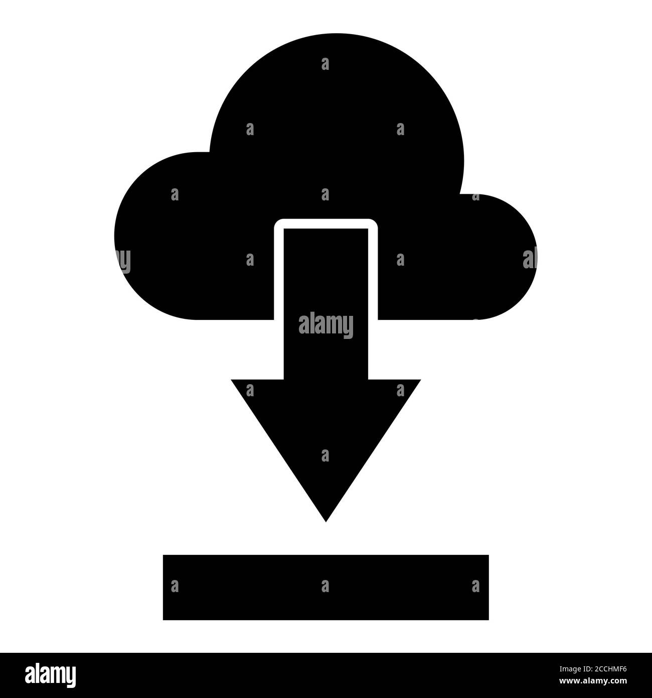 Télécharger l'icône Cloud Glyph Banque D'Images