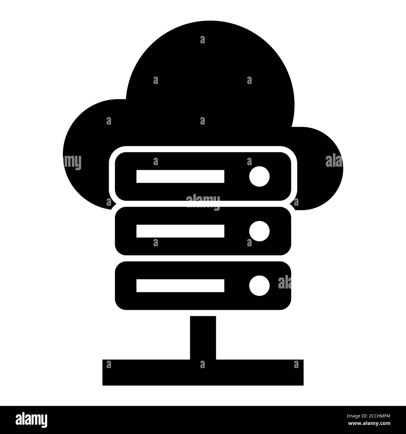 Icône Cloud Server Glyph Banque D'Images