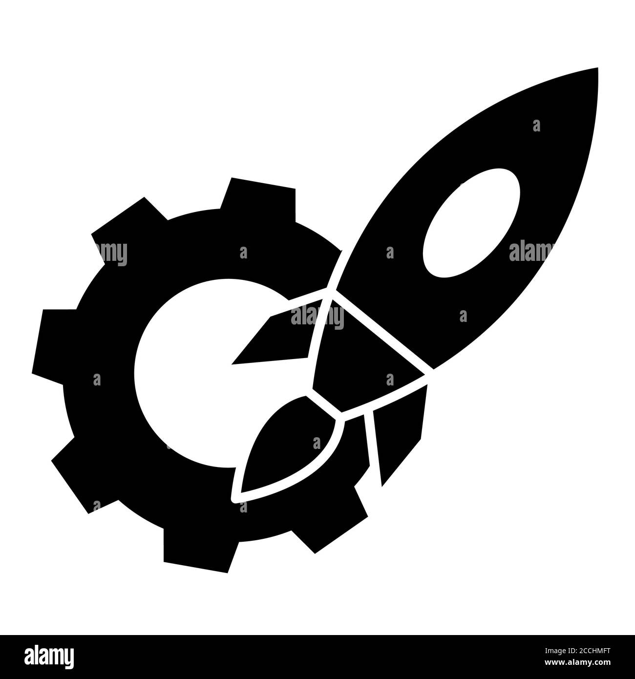 Icône de glyphe de développement Web Banque D'Images