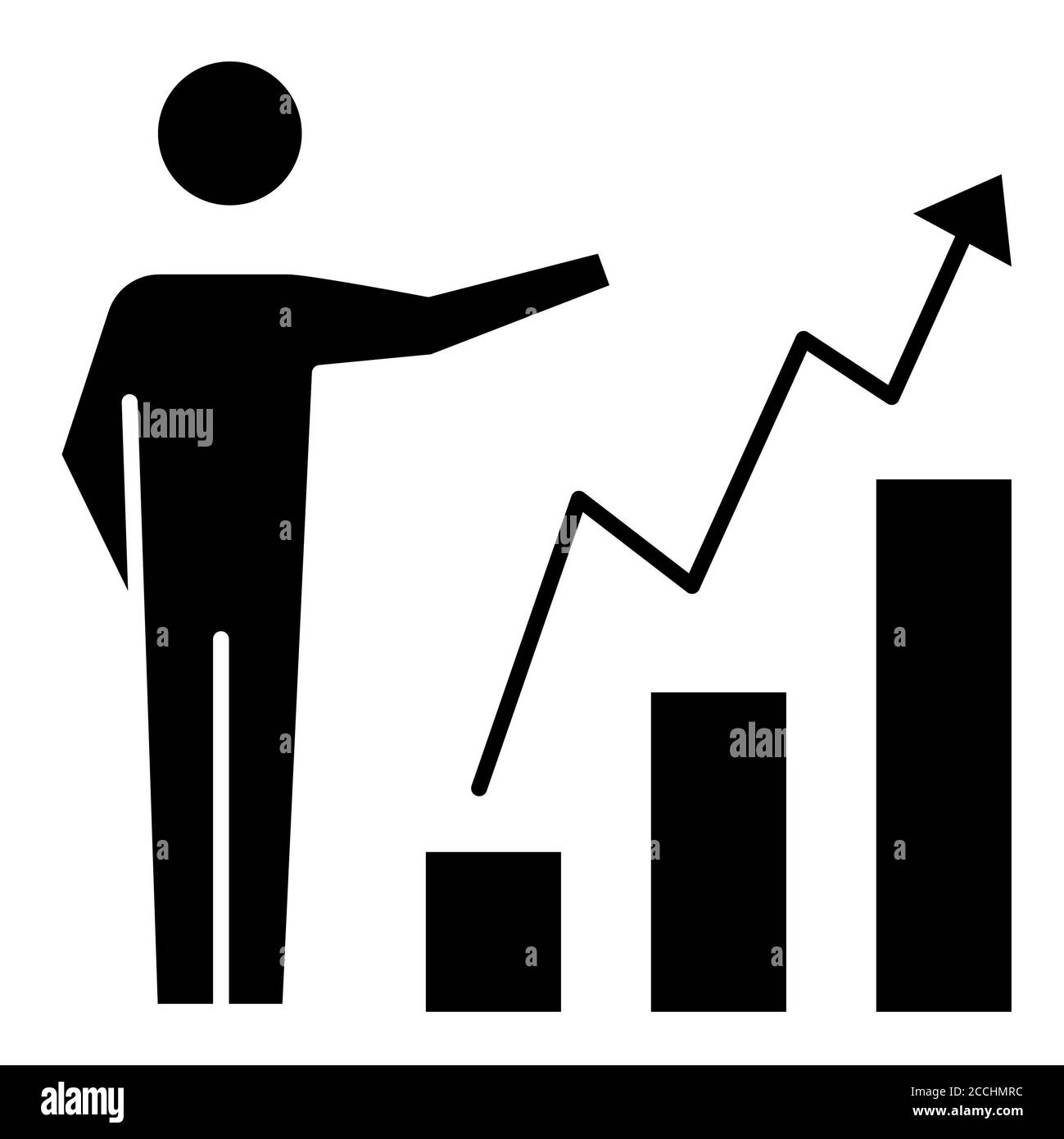 Stratégie financière Consulting Glyph icône Banque D'Images