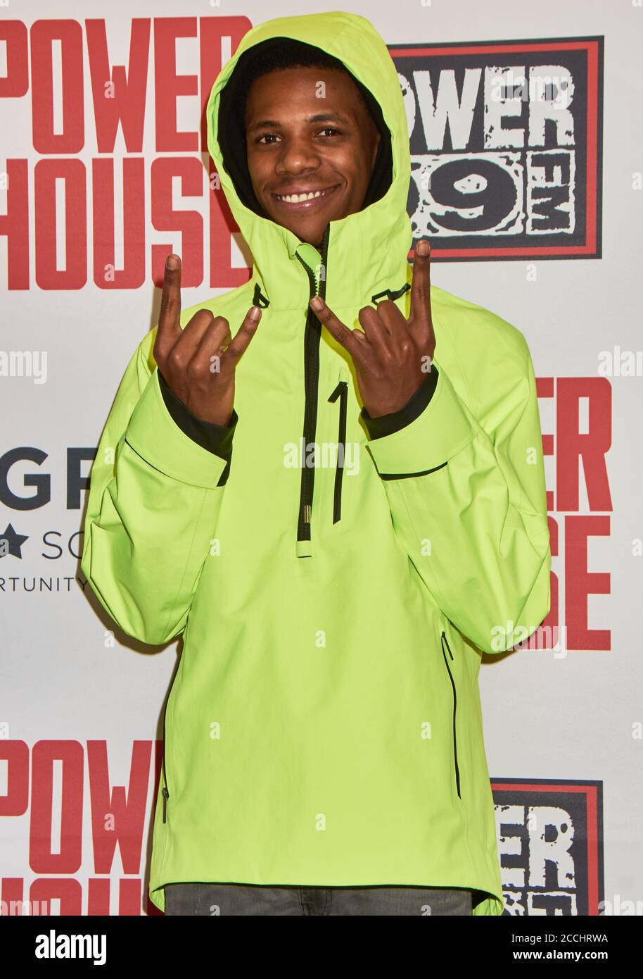 PHILADELPHIE, PA, Etats-Unis - 25 OCTOBRE 2019 : un Boogie Wit da Hoodie pose au concert Powerhouse 2019 de Power 99 au Wells Fargo Center. Banque D'Images