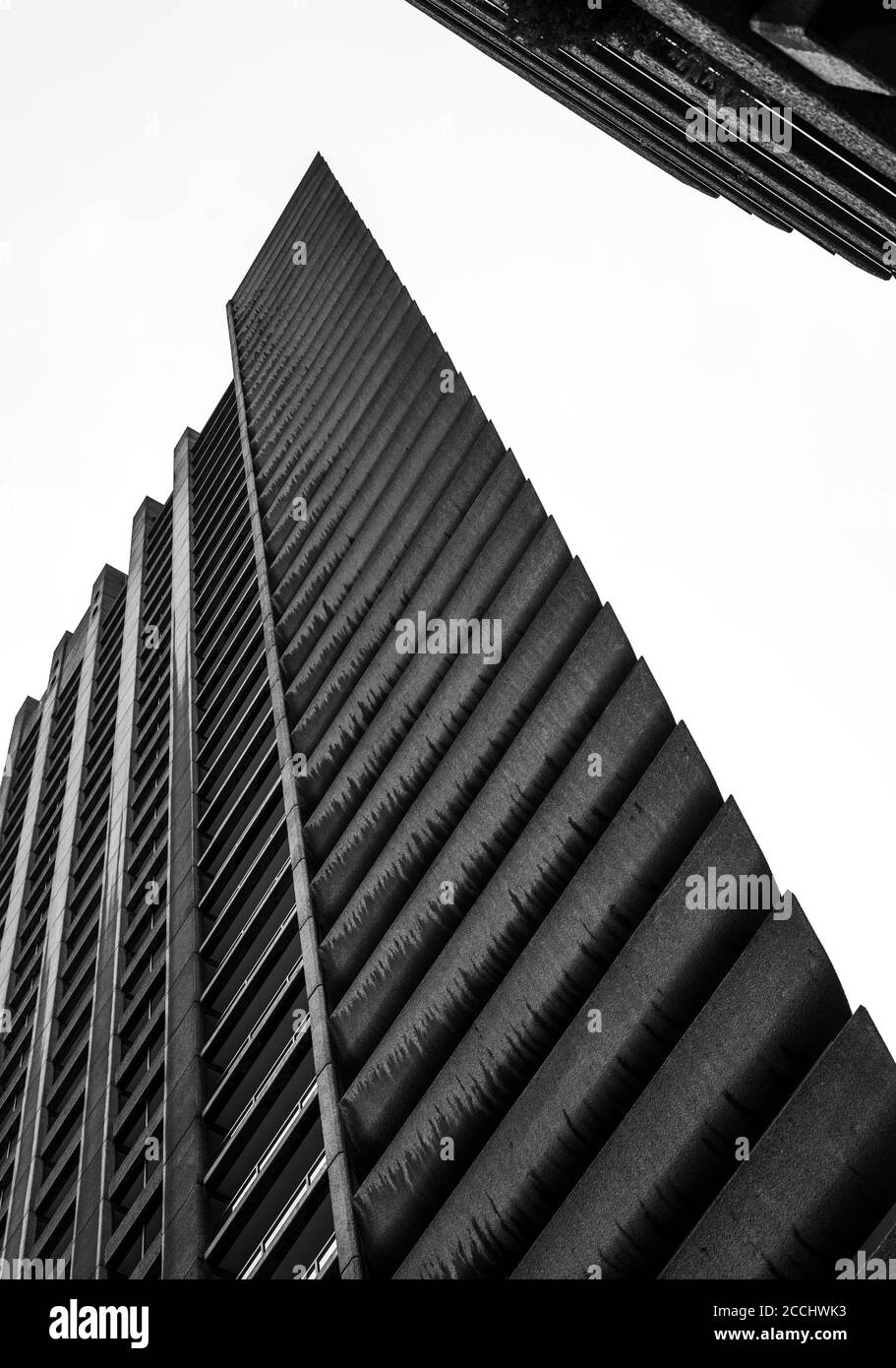 Architecture Brutaliste - le Barbican Estate, ville de Londres Banque D'Images