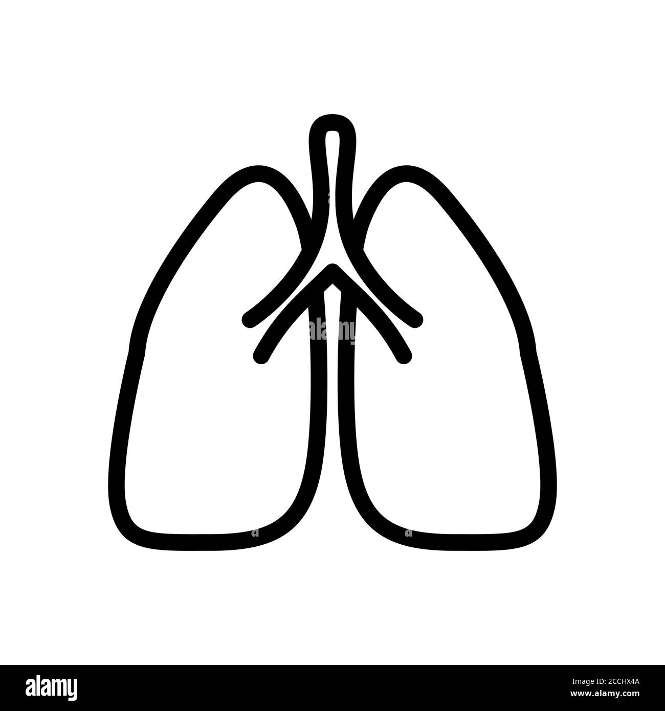 Icône de ligne de symbole du pancréas, illustration vectorielle Illustration de Vecteur