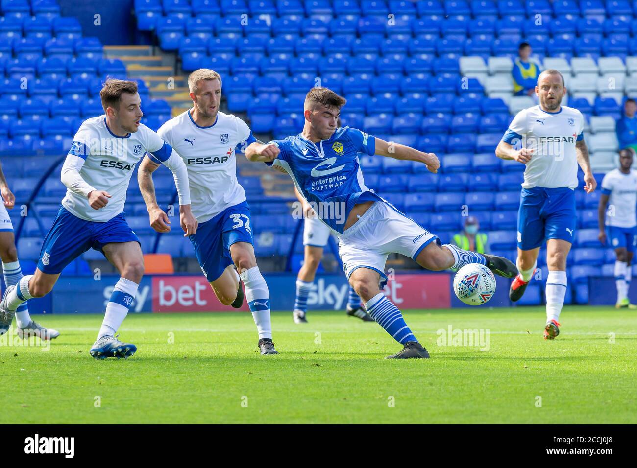 22 août 2020 - Club de football de non-ligue Warrington Town face League Two Side Tranmere Rovers dans une bataille d'avant-saison à Prenton Park crédit: John Hopkins/Alay Live News Banque D'Images