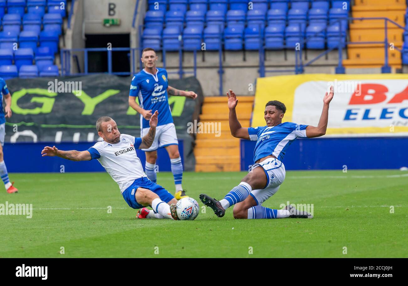 22 août 2020 - Club de football de non-ligue Warrington Town face League Two Side Tranmere Rovers dans une bataille d'avant-saison à Prenton Park crédit: John Hopkins/Alay Live News Banque D'Images