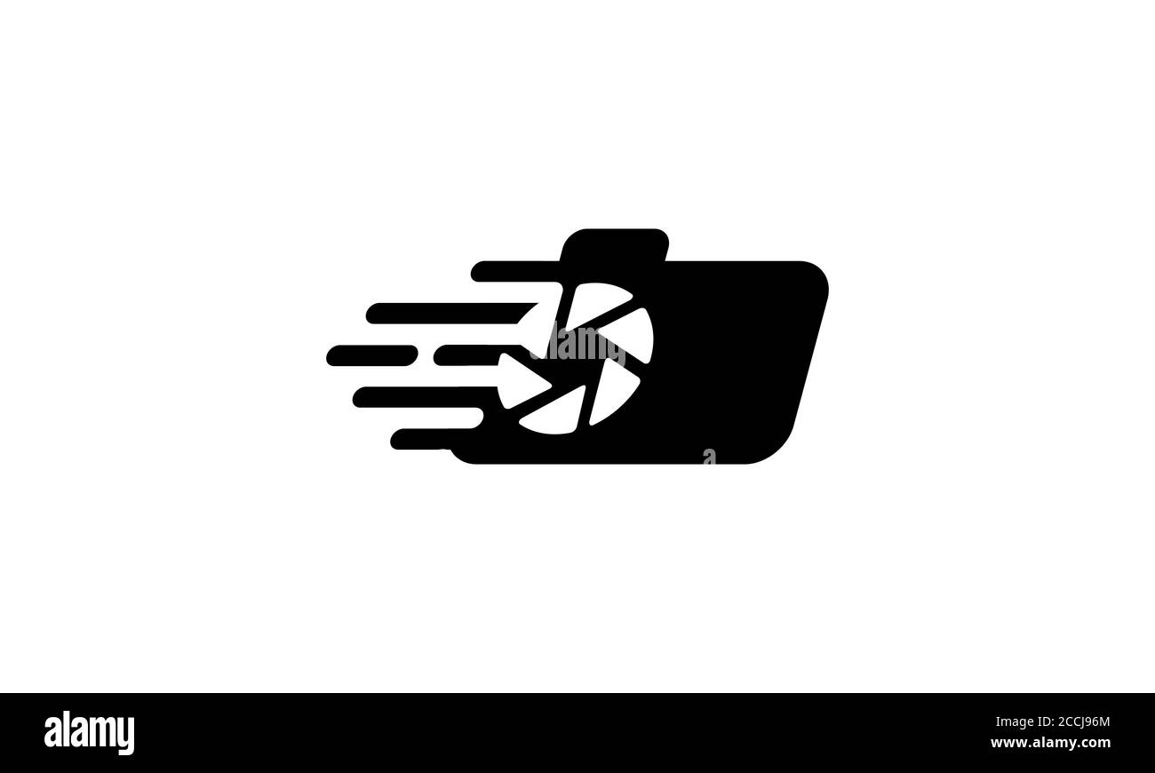 logo de photographie de l'appareil photo avec objectif à vitesse ou à obturation rapide ou rapide conception Illustration de Vecteur logo de photographie de l'appareil photo avec objectif à vitesse ou à obturation rapide ou rapide conception Illustration de Vecteur