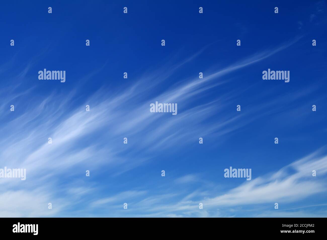 Les cirrus against a blue sky Banque D'Images
